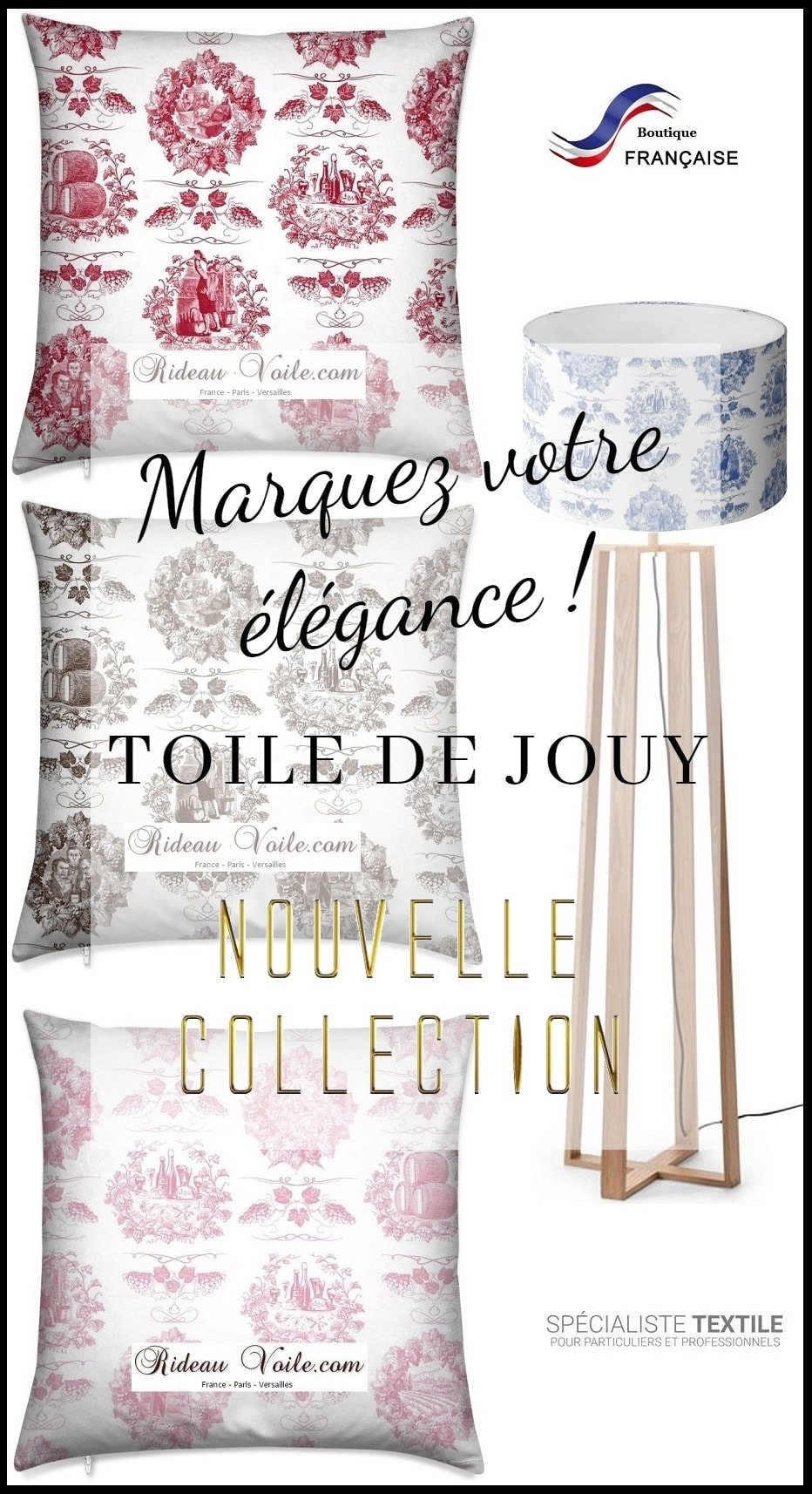 toile de jouy deco tissu rideau coussin couette ameublement intérieur tapisserie #toiledejouy #frenchfabrics #toiledejouyaumètre