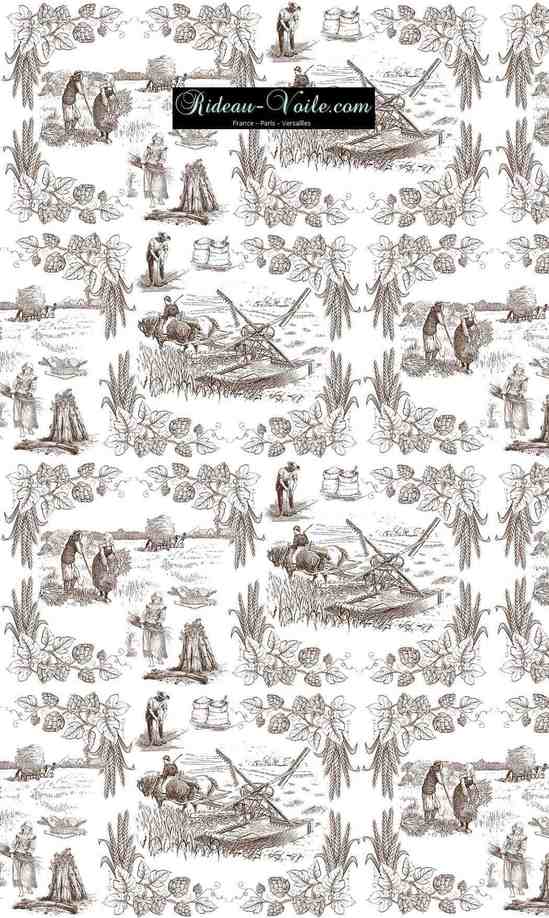 Toile de Jouy tissu au mètre ameublement textile Paris Versailles Yvelines decoration french pattern haut gamme 