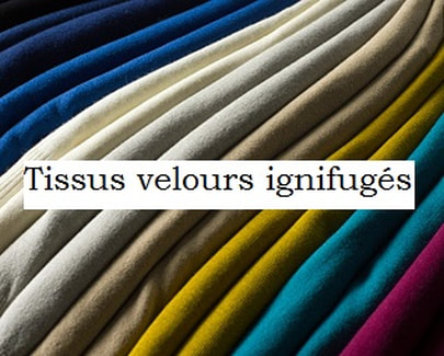 tissu textile matière ameublement professionnel entreprise ignifugé ignifuge non feu au mètre décoration rideau 