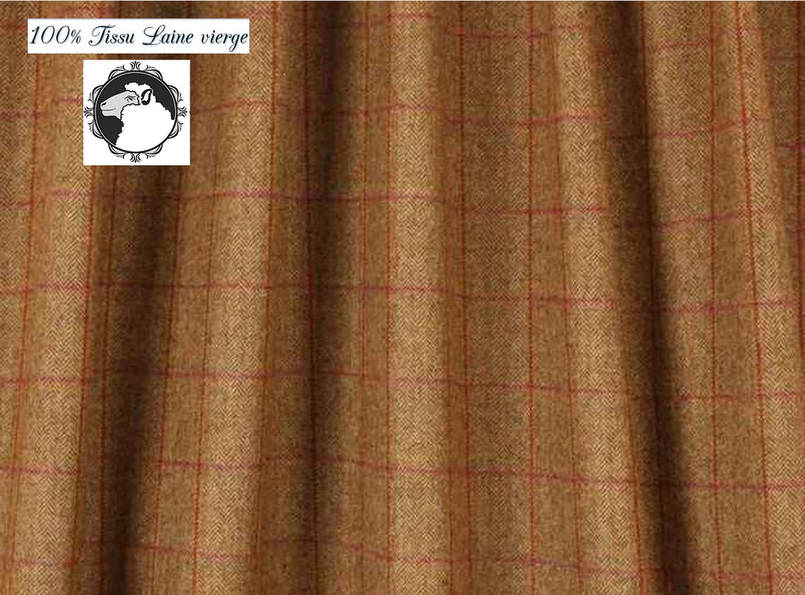 ligne carreaux tartan motif tissu texture matière rideau plaid au mètre laine vierge ameublement décoration tenture sur mesure motif à carreaux tartan écossais