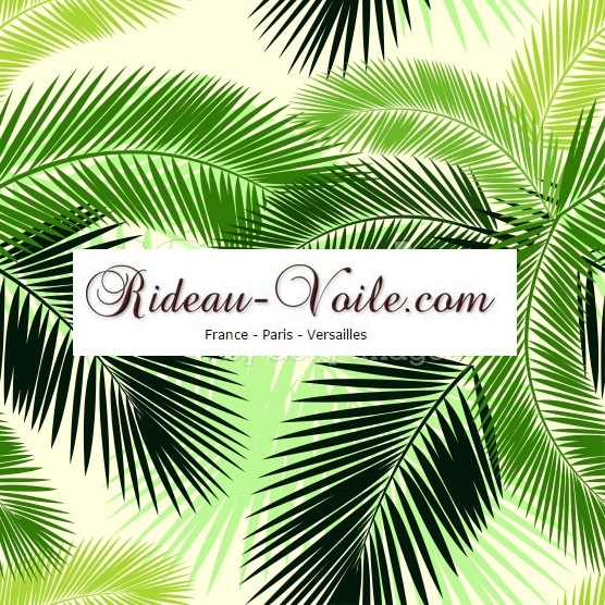 palmier grand large tissu textile au mètre boutique en ligne Paris France Versaille motif imprimé exotique tropical ethnique fleur plante oiseau feuilles