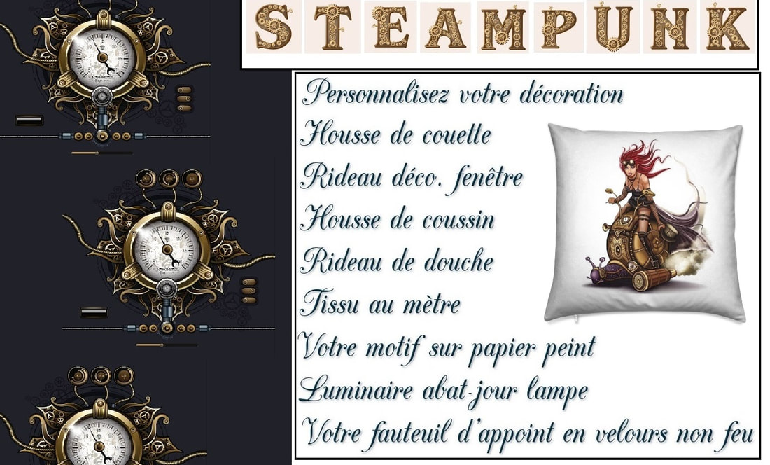 Picture Decorating room upholstery pattern Steampunk rideau tissu mètre couette fabrics drapes