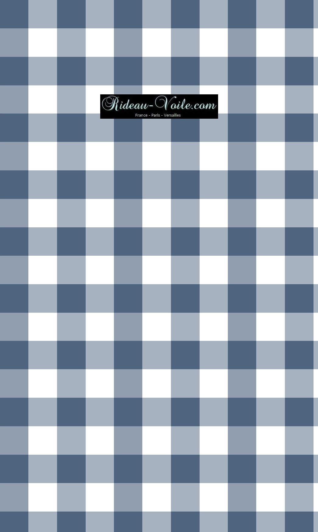 tissu carreaux carré vichy bleu blanc au mètre ameublement textile sur mesure tapisserie luxe haut de gamme Paris France Versailles Monaco