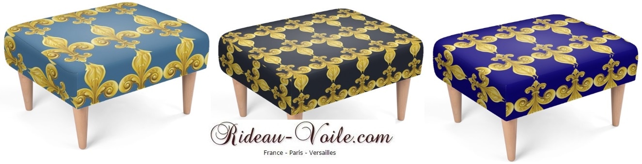 tapisserie tapissier tissu textile ameublement fauteuil siège style empire fleur de lys mobilier meuble canapé