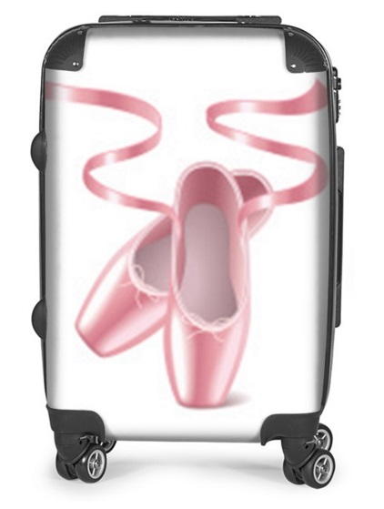 tissu imprimé motif danseuse étoile classique opéra ballet valise à roulettes bagage personnalisé