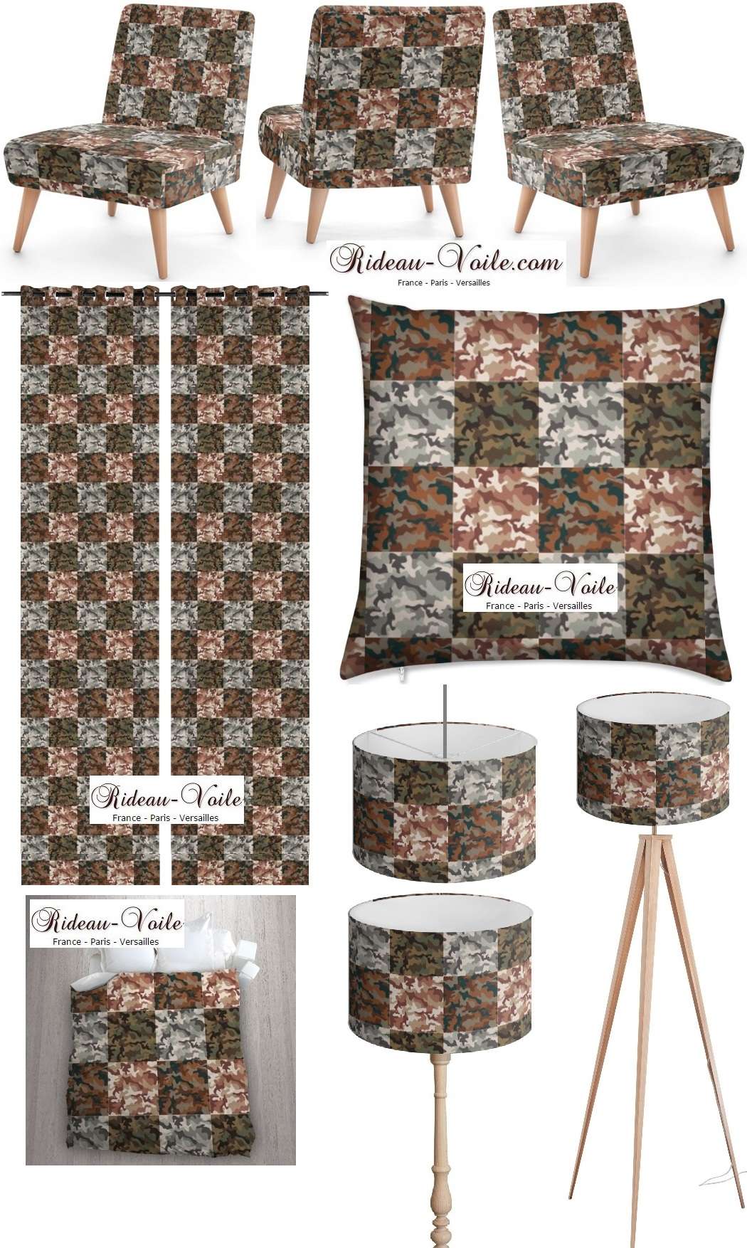 #tissu#camouflage#décoration#textile#motif#militaire#tapisserie#au#mètre#ameublement#ignifuge#nonfeu#rideau#surmesure#abat#jour#housse#coussin#couette#luminaire#rideau#