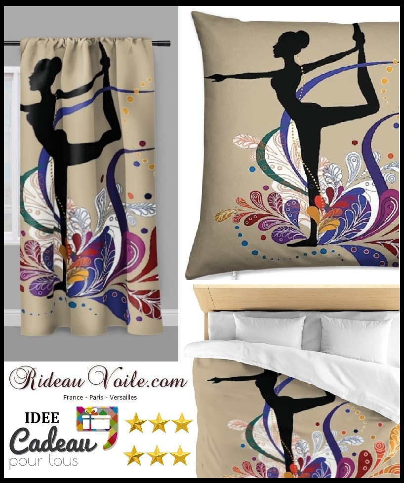 danseuse ballet etoile ballerine motif imprimé tissu rideau couette