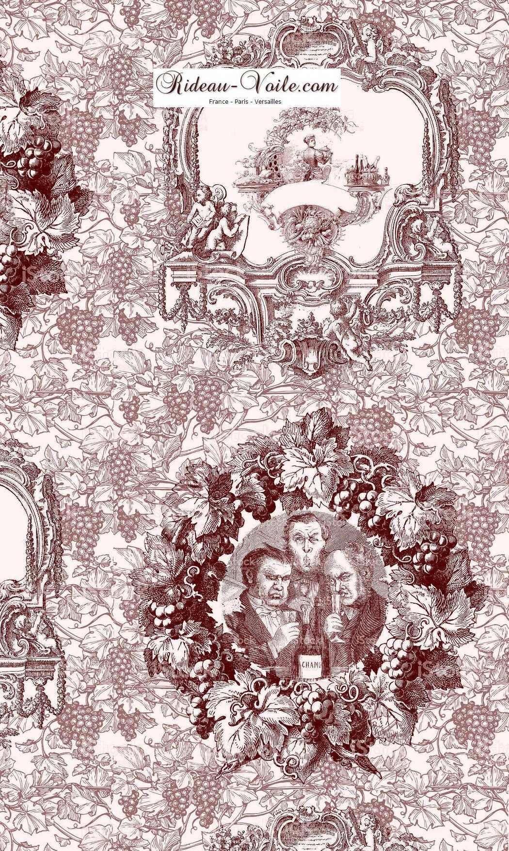 Tissu imprimé rougeToile de Jouy Tissu au mètre comment acheter trouver boutique Paris toile de jouy  pour décoration, agencement,  haut gamme sur mesure. Papier peint, luminaire, abat-jour, rideau, couette et coussin. ignifugé, occultant, Versailles, Nice, Monaco.