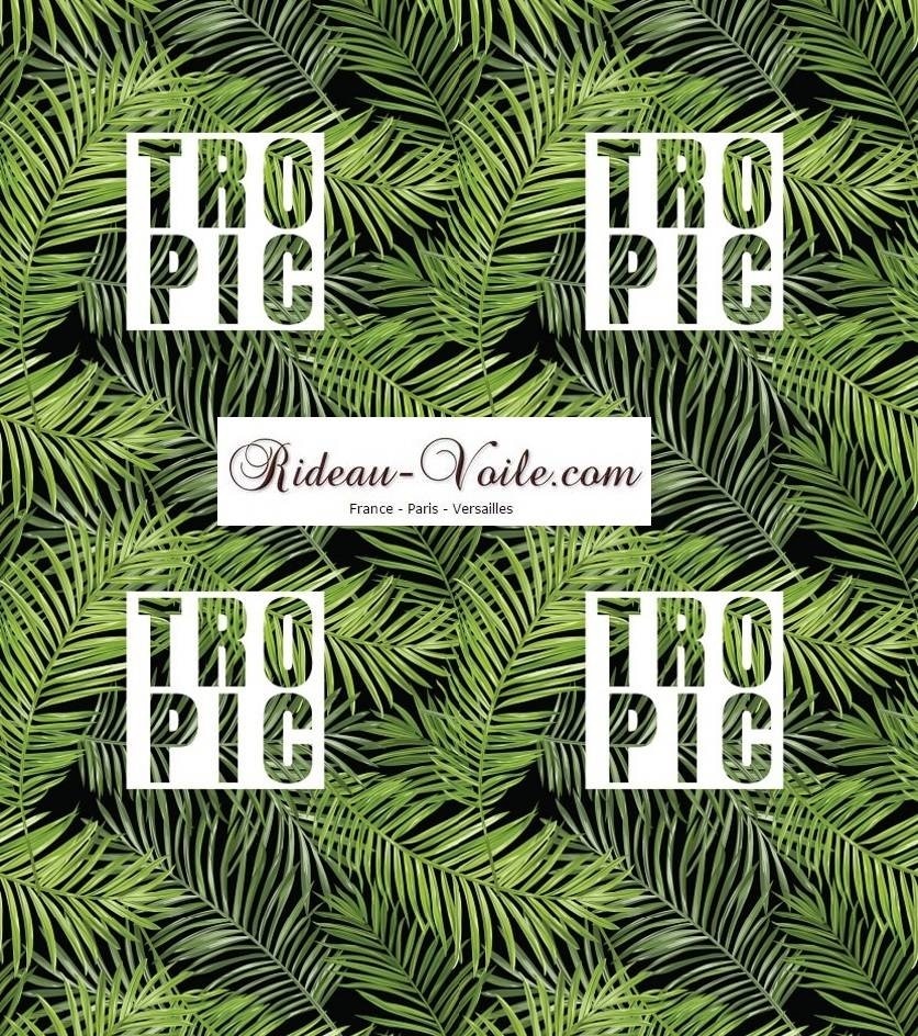 tropic tissu textile au mètre boutique en ligne Paris France Versaille motif imprimé exotique tropical ethnique fleur plante oiseau feuille