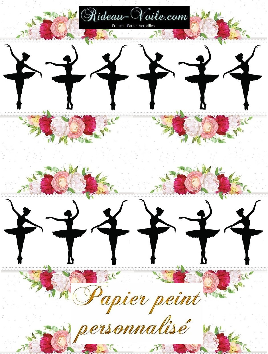 pointe satin rose brillant tissu danseuse danseur motif textile couette rideau coussin fleur fleuris floral bouquet vallerine classique danse