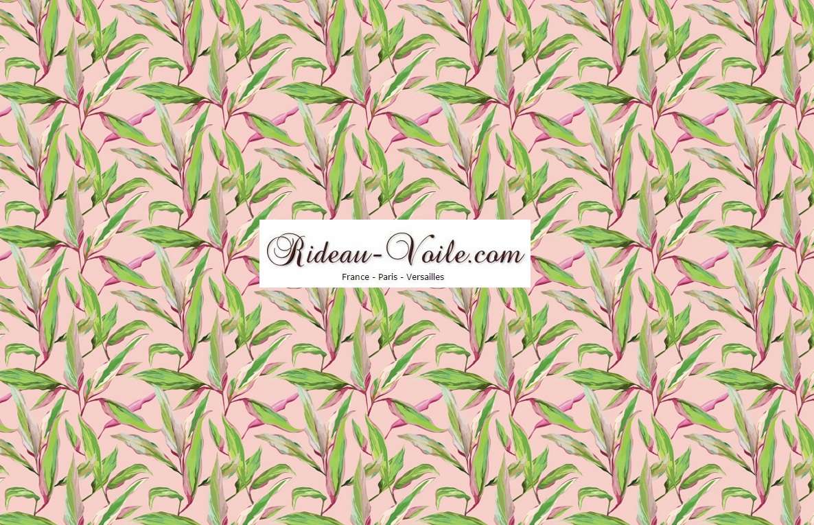 tissu textile au mètre boutique en ligne Paris France Versaille motif imprimé exotique tropical ethnique fleur plante oiseau feuille imprimé