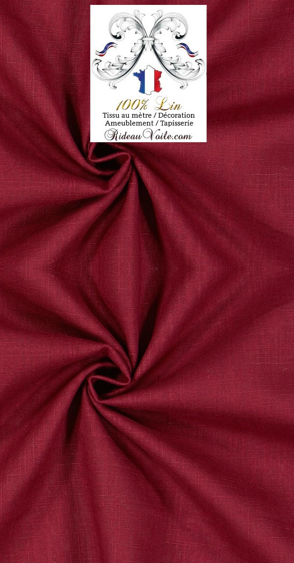 rideau tissu ameublement décoration Lin coloré haut de gamme luxe paris versailles monaco nices toile lin sur mesure au mètre