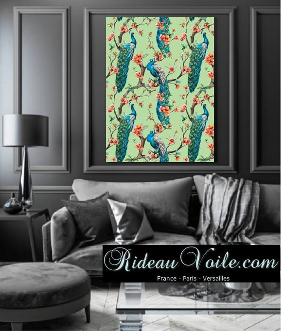 tissu toucan oiseau motif imprimé tissu rideau exotique tropicale