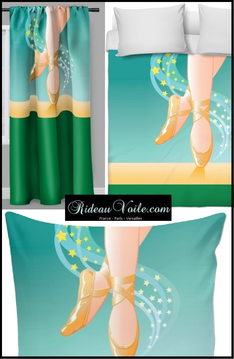 motif imprimé sur tissu ameublement lit rideau couette ballerine danseuse étoile ballerina star fille cadeau