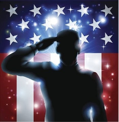 tissu motif USA textile ameublement décoration motif imprimé USA états unis Amérique américain drapeau soldat armé army salut vétéran