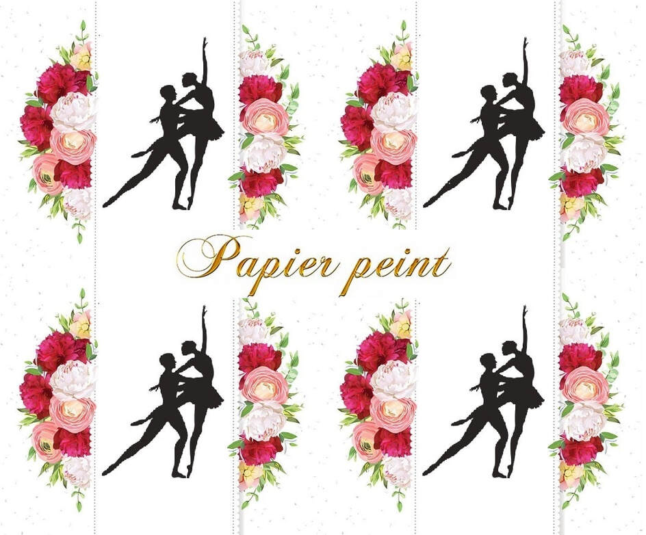 Photo couple pointe satin rose brillant tissu danseuse danseur motif textile couette rideau coussin fleur fleuris floral bouquet vallerine clasique danse