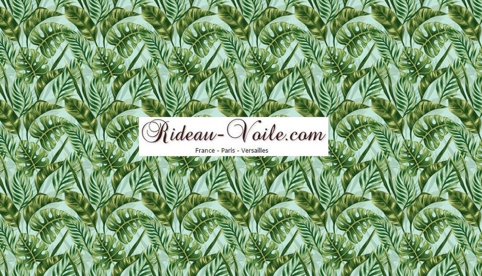 tissu textile au mètre boutique en ligne Paris France Versaille motif imprimé exotique tropical ethnique fleur plante oiseau feuille