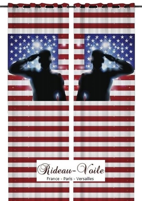 tissu motif imprimé USA drapeau américain soldat State united América Américain rideau coussin couette 
