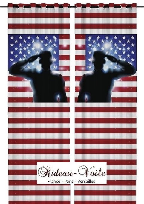 USA rayé rayure ligne 4 juillet rideau tissu ameublement motif imprimé tissus motifs imprimés usa américain americain drapeau USA tissu motifs drapeau americain américain rideaux décoration soldat salut independance day 