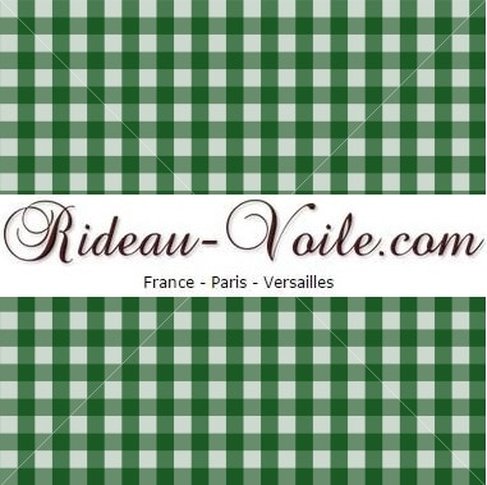 vert blanc tissu motif à carreaux carré vichy ameublement décoration rideau housse de coussin couette au mètre