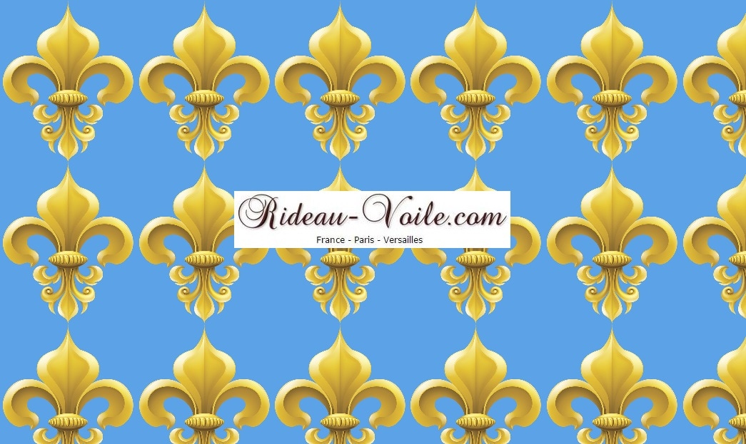 tissu style Empire ameublement motif imprimé fleur de lys tapisserie siège paris décoration luxe