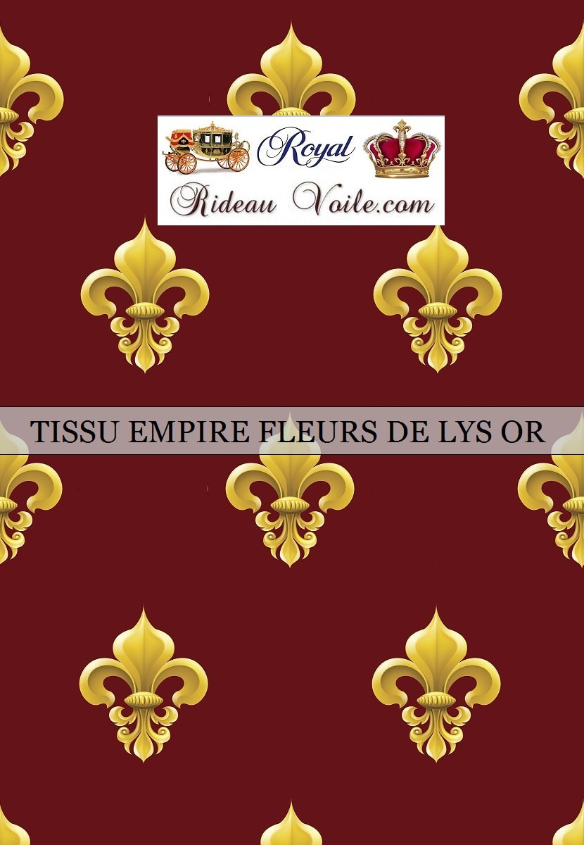 ornement style empire fleur de lys royal tissu ameublement France Paris Versailles rose bleu crème