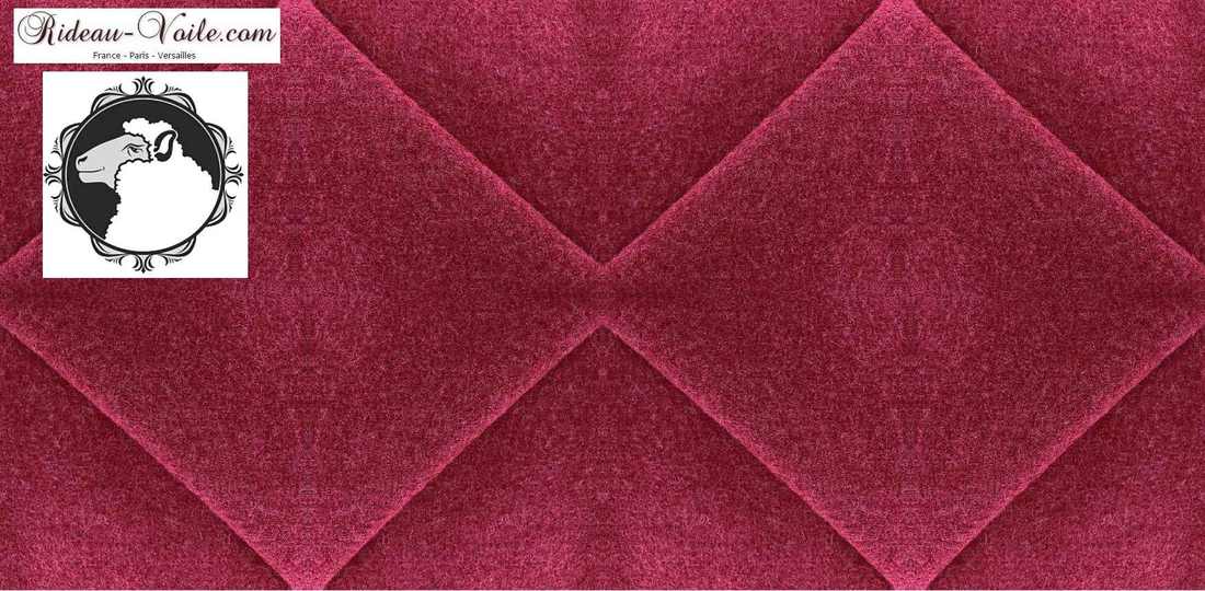 tissu rideau plaid rouge rose framboise  au mètre laine vierge bouillie