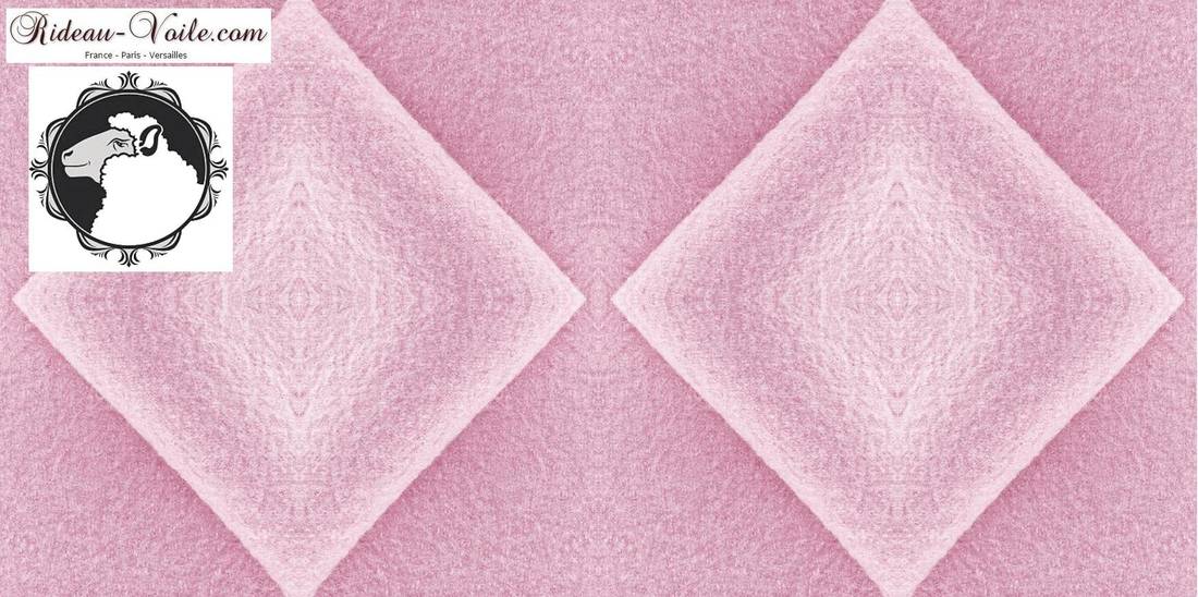 tissu rose clair pastel poudré rideau plaid au mètre laine vierge bouillie