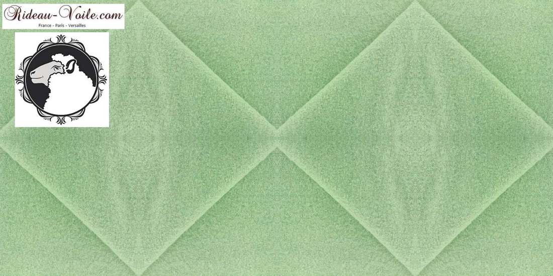 tissu texture matière rideau plaid au mètre laine vierge ameublement décoration tenture sur mesure vert clair pastel 
