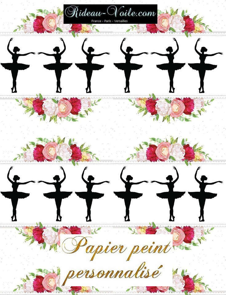 tutu fille pointe satin rose brillant tissu danseuse danseur motif textile couette rideau coussin fleur fleuris floral bouquet vallerine clasique danse