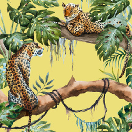 paysage safari kenya housse de couette tissu motif style exotique tropical plantes imprimé ameublement