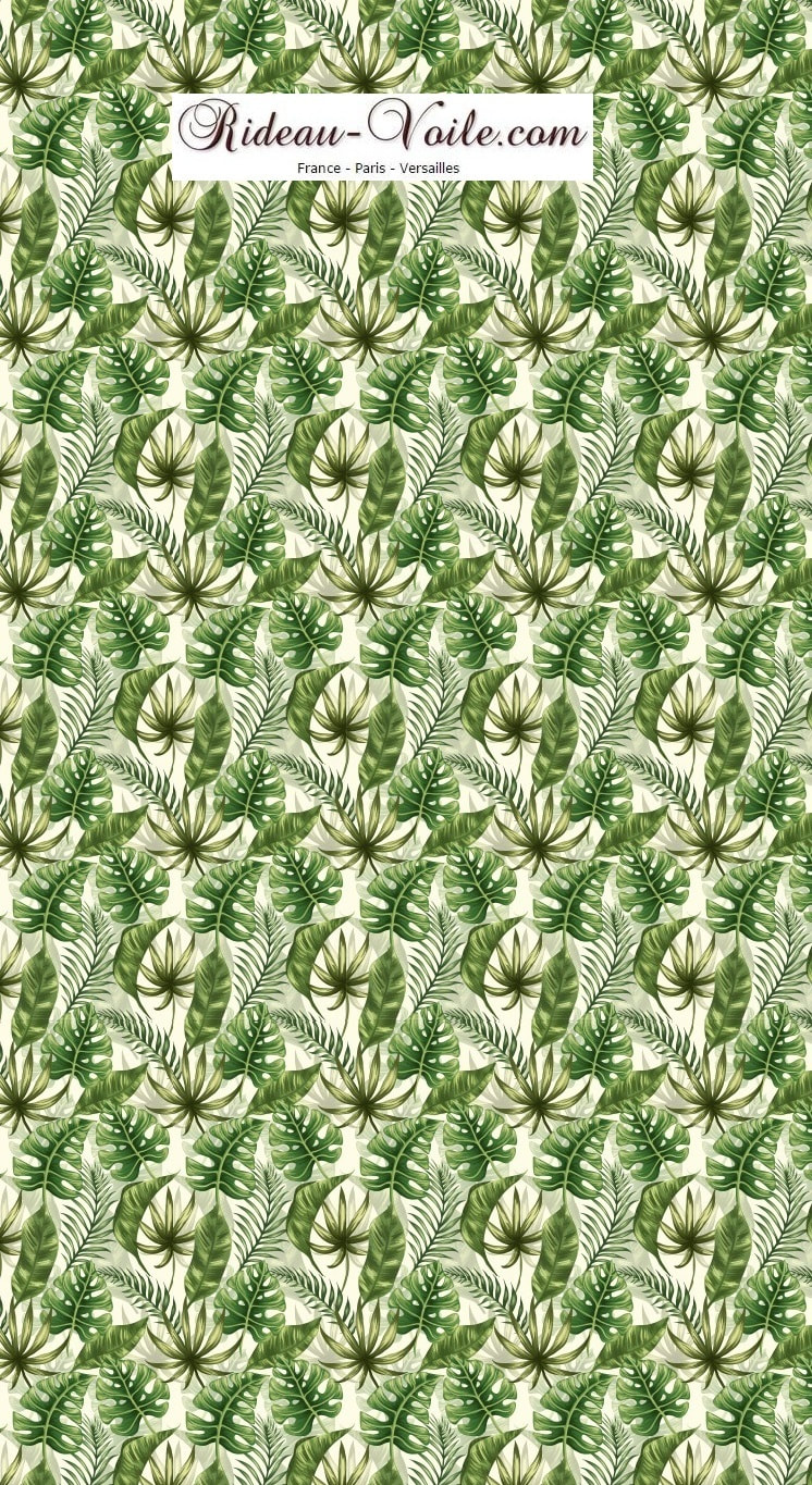 tissu tissus fleur fleurs fleuri floral imprimé motif ameublement au mètre grosse feuille plante rideau coussin couette fauteuil salon cuisine 
