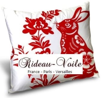 tissu motif imprimé lapin lapinou decoration housse coussin rideau mètre enfant bébé chambre chinois nouvel an