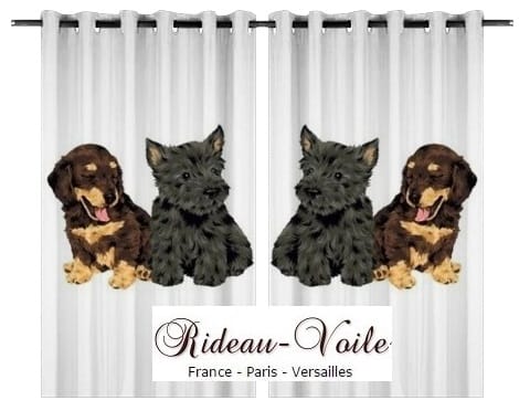 Chats & Chiens adorent Tapisserie Rideau Ameublement Tissu de coton matériau Pets