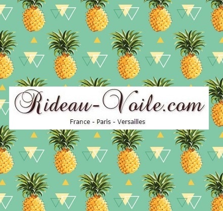 design tendance déco ameublement tissu textile tropicale motif imprimé ananas exotique triangle