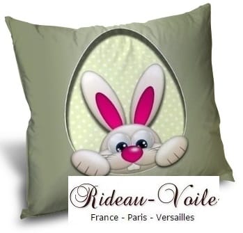 tissu motif imprimé lapin lapinou decoration housse coussin rideau mètre enfant bébé chambre 