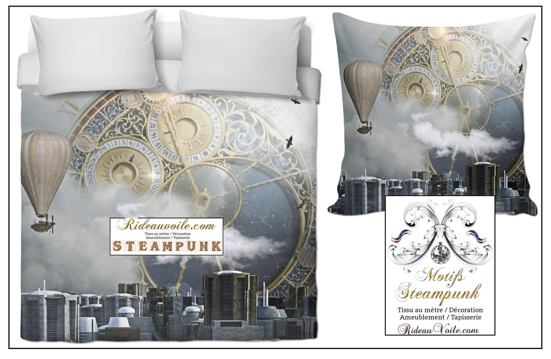 Picture Decorating room upholstery pattern Steampunk rideau tissu mètre couette fabrics drapes
