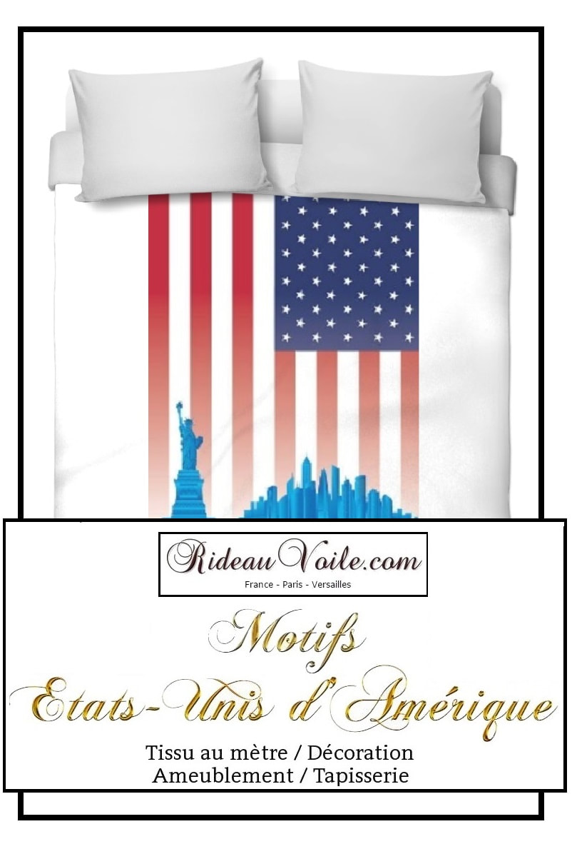Boutique housse de couette tissu motif usa drapeau fabrics duvet cover printed pattern Flag USA