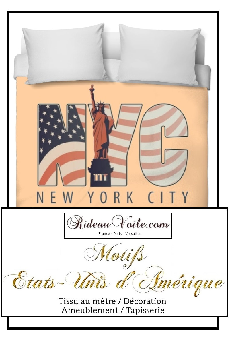 una funda nórdica impresa USA Boutique housse de couette tissu motif usa drapeau fabrics duvet cover printed pattern Flag USA 