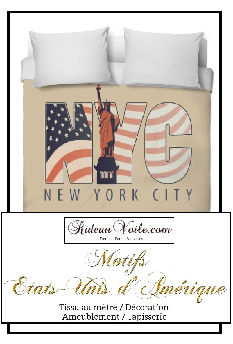 una funda nórdica impresa USA Boutique housse de couette tissu motif usa drapeau fabrics duvet cover printed pattern Flag USA 