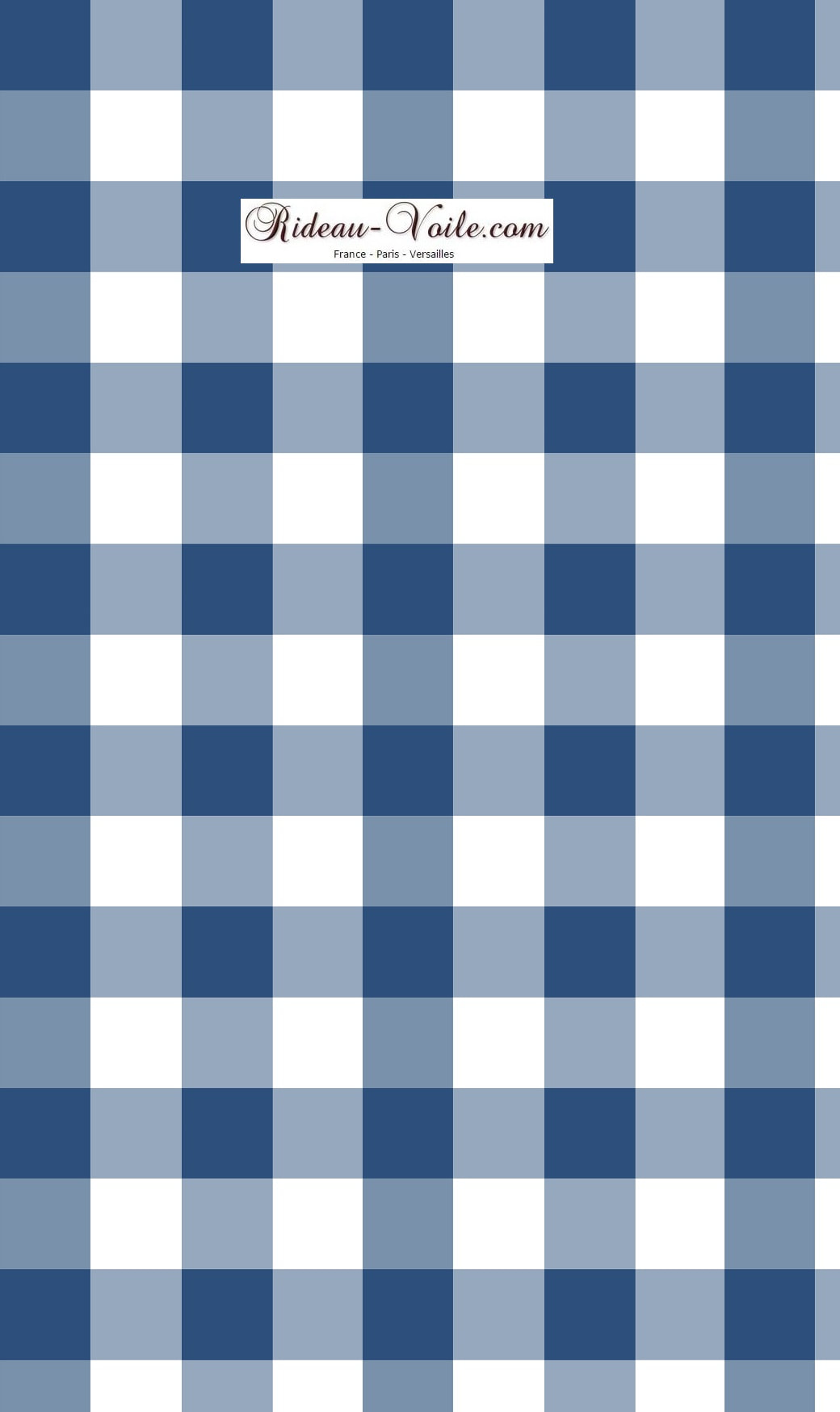 tissu carreaux carré vichy bleu blanc au mètre ameublement textile tapisserie luxe haut de gamme Paris tapisserie