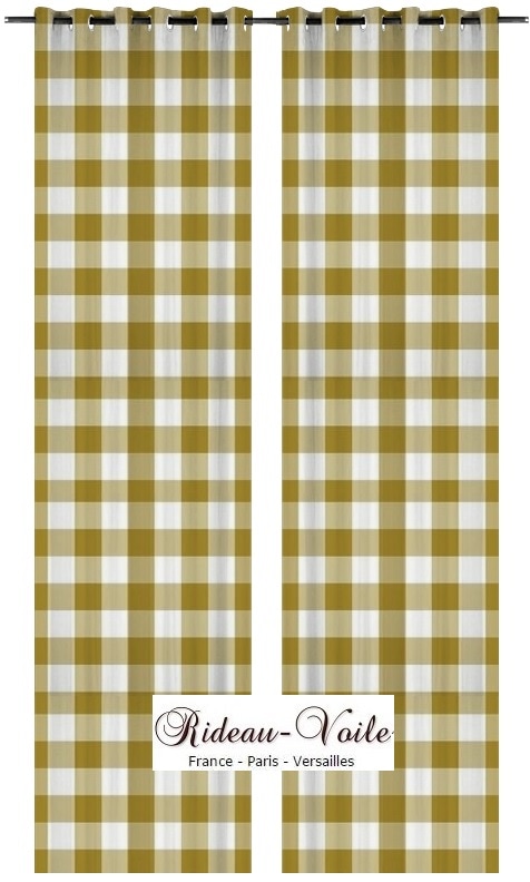 rideau carrés carreaux vichy rideaux au mètre tissu ameublement motif imprimé