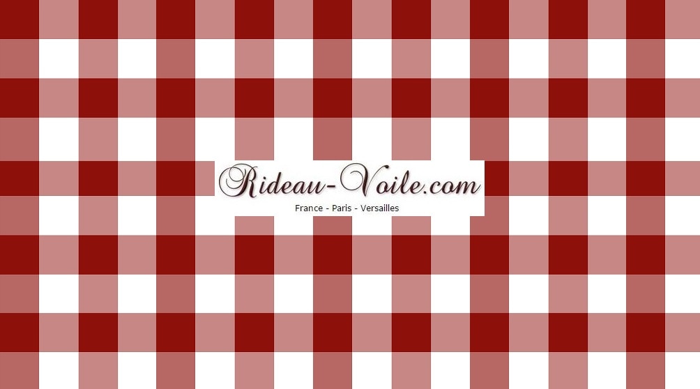 tissus tissu vichy textile ameublement tapisserie décoration motif imprimé carreaux carré blanc rouge rideau fauteuil siège accessoire décorateur rouge coussin couette luxe paris